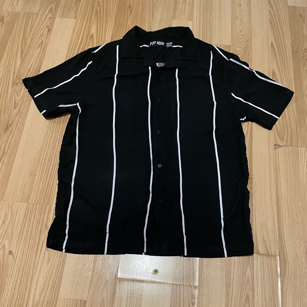 Black & White striped button down